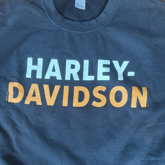 Harley-Davidson Motorcyles Santa Maria California Black Orange Sweatshirt Sz 3XL - Picture 2 of 7